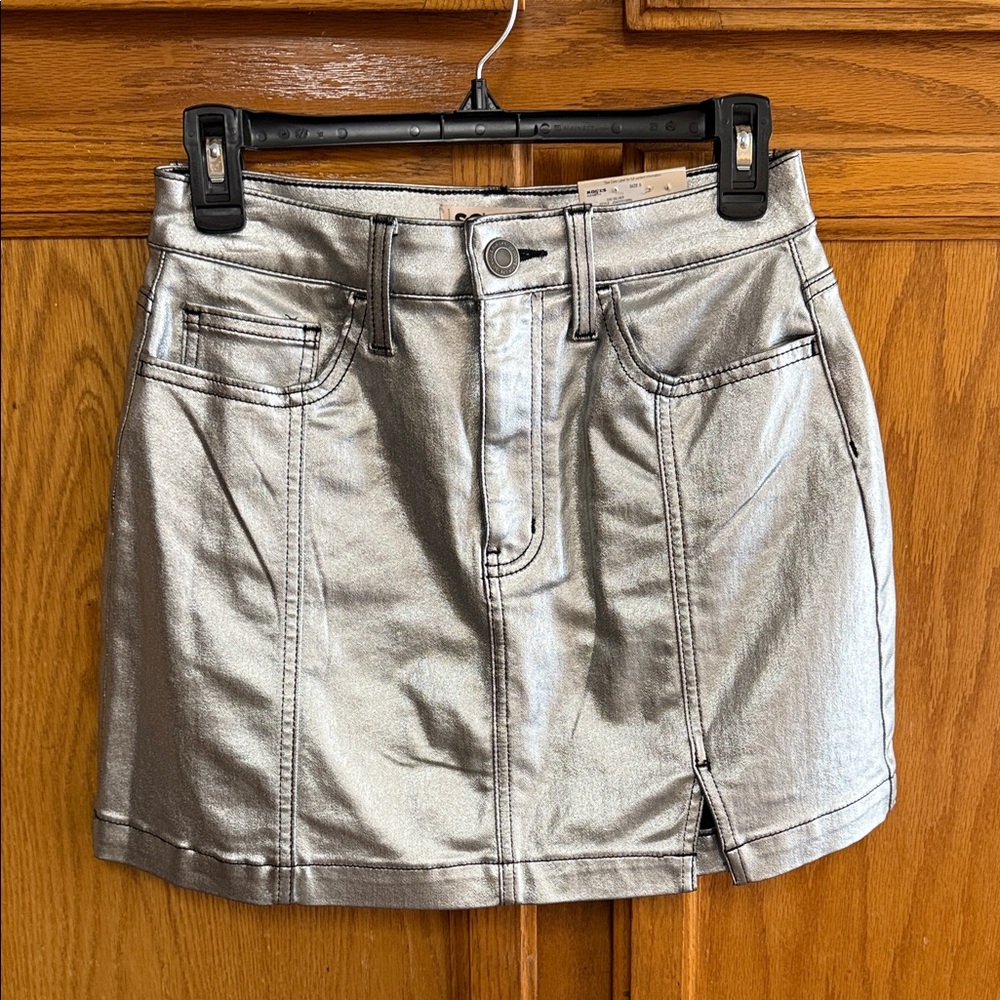 SO Silver Mini Skirt